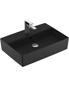 Villeroy und Boch Memento 2.0 Waschtisch 4A0760S5 60x42cm, mit Hahnloch und Überlauf, Ebony C+