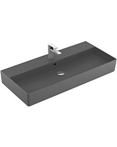 Villeroy und Boch Memento 2.0 Waschtisch 4A221GI4 100x47cm, mit Hahnloch und Überlauf, Graphite C+