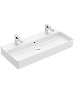 Villeroy und Boch Memento 2.0 Waschtisch 4A221LRW 100x47cm, 2 Hahnl., mit Überlauf, Stone White C+