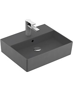 Villeroy und Boch Memento 2.0 Waschtisch 4A225GI4 50x42cm, mit Hahnloch und Überlauf, Graphite C+