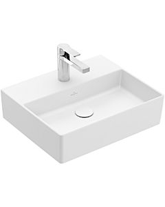 Villeroy & Boch Memento 2.0 lavabo 4A225LRW 50 x 42 cm, Stone White C-plus, avec trou pour robinetterie, sans trop-plein