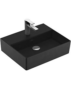 Villeroy & Boch Memento 2.0 lavabo 4A225LS5 50 x 42 cm, Ebony C-plus, avec trou pour robinetterie, sans trop-plein
