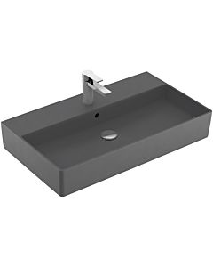 Villeroy und Boch Memento 2.0 Waschtisch 4A228GI4 80x47cm, mit Hahnloch und Überlauf, Graphite C+