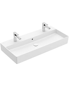 Villeroy und Boch Memento 2.0 Waschtisch 4A22A4RW 100x47cm, 2 Hahnl., mit Überlauf, Stone White C+