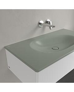 Villeroy und Boch Antao Schrankwaschtisch 4A76A3R8 100x50cm, eckig, ohne Überlauf, morning green C-plus