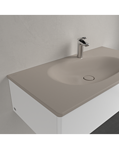 Villeroy & Boch Lavabo à poser Antao 1000x500mm 4A76ABAM carré 1HL. avec ÜL réduit. Cplus Amande