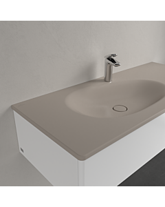 Villeroy und Boch Antao Schrankwaschtisch 4A77LBAM 120x50cm, eckig, 1 Hahnloch, verdeckter Überlauf, almond C-plus