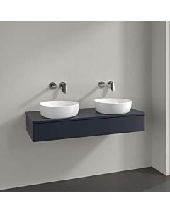 Villeroy und Boch Antao Waschtisch-Unterschrank L13010HG 120x19x50cm, Waschbeckenplattenfarbe Lack, midnight blue matt lacquer