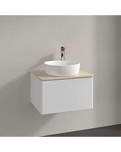 Villeroy und Boch Antao Waschtisch-Unterschrank K29053GF 60x36x50cm, Hahnloch, Waschbeckenplattenfarbe botticino, glossy white lacquer