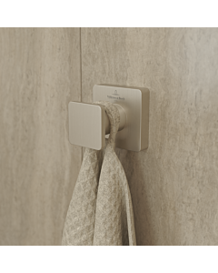 Villeroy und Boch Elements Striking towel hook TVA15201100064 brushed nickel black, 45x45x44mm