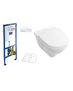 Villeroy & Boch O.Novo & ViConnect Set spülrandlos, weiß Ceramicplus, mit WC-Sitz