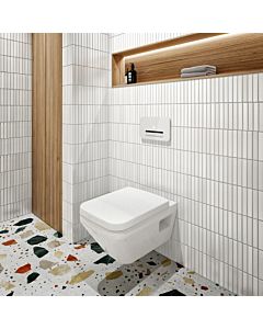 Villeroy und Boch Architectura WC-Set 5685CL01 37x53cm, oval, wandhängend, TwistFlush, waagerecht, weiß Alpin