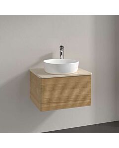 Villeroy &amp; Boch Antao vanity unit K29113HN 60x36x50cm, washbasin top color botticino, honey oak