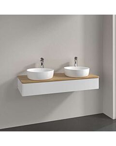 Villeroy und Boch Antao Waschtisch-Unterschrank K13011GF 120x19x50cm, Waschbeckenplattenfarbe honey oak, glossy white lacquer