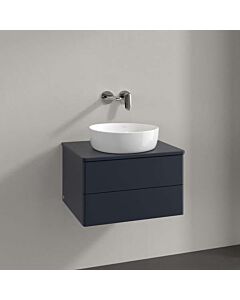 Villeroy und Boch Antao Waschtisch-Unterschrank K18010HG 60x36x50cm, Waschbeckenplattenfarbe Lack, midnight blue matt lacquer