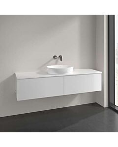 Meuble vasque Villeroy &amp; Boch Antao K36050GF 160 x 36 x 50 cm, percé pour robinetterie, plan vasque laquée blanc brillant