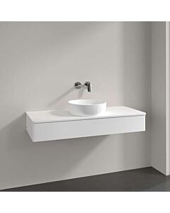 Villeroy und Boch Antao Waschtisch-Unterschrank K10050MT 120x19x50cm, Hahnloch, Waschbeckenplattenfarbe Lack, white matt lacquer