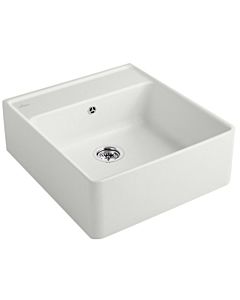 Villeroy und Boch single basin sink 632061SM waste set, manual operation, mounting kit, steam
