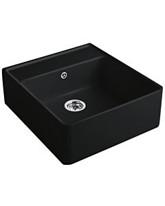 Villeroy und Boch Single bowl sink 632062S5 drain fitting, eccentric actuation, fastening kit, Ebony