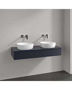 Villeroy &amp; Boch Antao vanity unit K13150HG 120x19x50cm, tap hole, washbasin top color lacquer, midnight blue matt lacquer