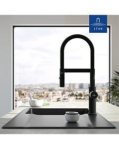 Villeroy &amp; Boch Steel Expert 2.0 kitchen faucet 92800006 with swivel aerator, matte black