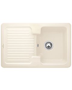 Villeroy & Boch Condor évier intégré avec garniture de vidage et fonctionnement manuel, Ivoire