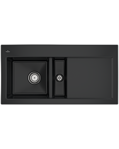 Villeroy und Boch Subway 60 évier encastrable 677000S5 Spülbecken gauche, 1000 x 510 mm, ébène CeramicPlus