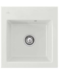 Villeroy und Boch Subway 45 XS Einbauspüle  678101SM mit Ablaufgarnitur, 475 x 510 mm, Handbetätigung, steam CeramicPlus