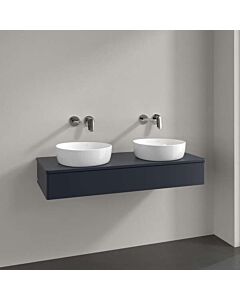 Villeroy &amp; Boch Antao vanity unit K13050HG 120x19x50cm, tap hole, washbasin top color lacquer, midnight blue matt lacquer
