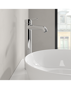 Villeroy &amp; Boch Skyla mitigeur de lavabo TVW11600300061 bec haut, laiton, AquaSmart, chrome