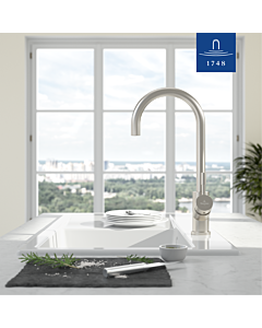 Villeroy und Boch Umbrella Küchenarmatur 925300LC 16 l/min, flexible Anschlussschläuche, edelstahl massiv