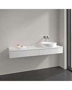 Meuble vasque Villeroy &amp; Boch Antao K16050GF 160 x 19 x 50 cm, percé pour robinetterie, plan vasque laquée blanc brillant