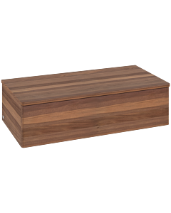 Villeroy und Boch Antao Waschtisch-Unterschrank L40002HM mit Beleuchtung, 1 Auszug, 1000 x 268 x 500 mm, Front ohne Struktur, Warm Walnut / Warm Walnut