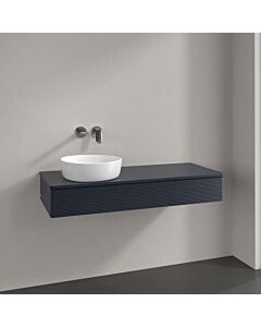 Villeroy &amp; Boch Antao vanity unit K11150HG 120x19x50cm, tap hole, washbasin top color lacquer, midnight blue matt lacquer