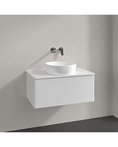 Meuble vasque Villeroy &amp; Boch Antao K30150GF 80 x 36 x 50 cm, percé pour robinetterie, plan vasque laquée blanc brillant