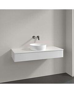 Villeroy und Boch Antao Waschtisch-Unterschrank K10050GF 120x19x50cm, Hahnloch, Waschbeckenplattenfarbe Lack, glossy white lacquer