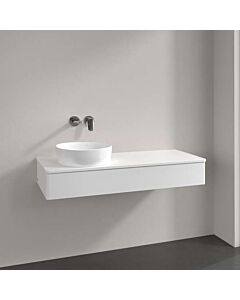 Villeroy &amp; Boch Antao vanity unit K11050MT 120x19x50cm, tap hole, washbasin top color: white matt lacquer