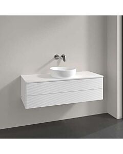 Villeroy &amp; Boch Antao vanity unit K21150MT 120x36x50cm, tap hole, washbasin top color: white matt lacquer