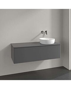 Villeroy und Boch Antao Waschtisch-Unterschrank K34050GK 120x36x50cm, Hahnloch, Waschbeckenplattenfarbe Lack, anthracite matt lacquer