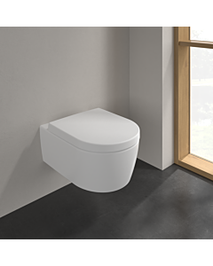 Villeroy und Boch Avento WC-Sitz 9M77C1RW Quick-Release Scharniere, Softclosing, stone white Ceramic plus