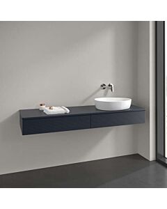 Villeroy &amp; Boch Antao vanity unit K16150HG 160x19x50cm, tap hole, washbasin top color lacquer, midnight blue matt lacquer