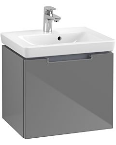 Villeroy & Boch Subway 2.0 Waschtisch-Unterschrank A68510FP 48,5x42x38cm, 1 Auszug, Griff chrom, glossy grey