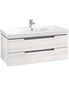 Villeroy & Boch Subway 2.0 Waschtischunterschrank A69010E8, 98,7x42x44,9cm, Griff chrom, white wood