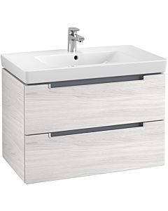 Villeroy & Boch Subway 2.0 Villeroy & Boch A69600E8 78,7x52x44,9cm, 2 coulissants, manche argent mat, bois blanc