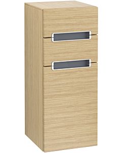 Villeroy und Boch Subway 2.0 armoire latérale A7120RVJ 35,6x85,7cm, gauche, poignée argent mat, gris argent, chêne nordique