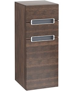 Villeroy und Boch Subway 2.0 Seitenschrank A7130SVH 35,6x85,7cm, rechts, Griff silbermatt, weiss, arizona oak