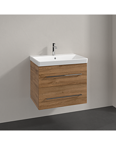 Villeroy und Boch Avento vanity unit A89000RH 63x51.4x45.2cm, 2 pull-outs, wall-hung, Kansas Oak