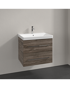 Villeroy und Boch Avento Waschtisch-Unterschrank A89000RK 63x51,4x45,2cm, 2 Auszüge, wandhängend, Stone Oak