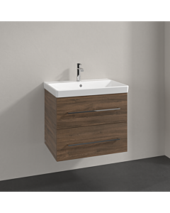 Villeroy und Boch Avento Waschtisch-Unterschrank A89000VH 63 x 51,4 x 45,2 cm, 2 Auszüge, wandhängend, Arizona Oak