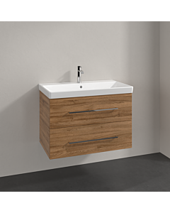Villeroy und Boch Avento Waschtisch-Unterschrank A89100RH 78x51,4x45,2cm, 2 Auszüge, wandhängend, Kansas Oak